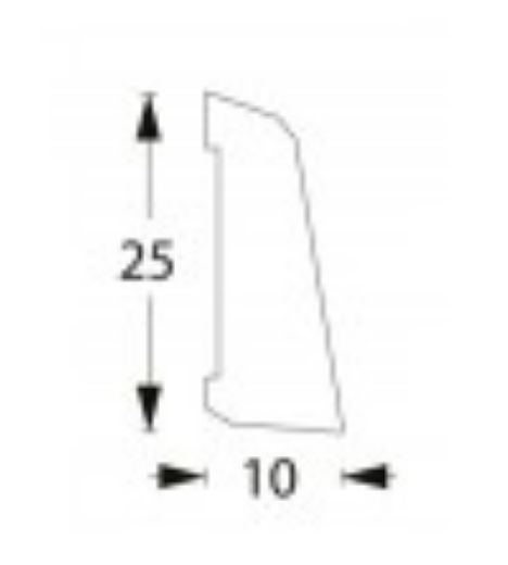 Billede af Sandliste 10x25x3100mm sort Udgår